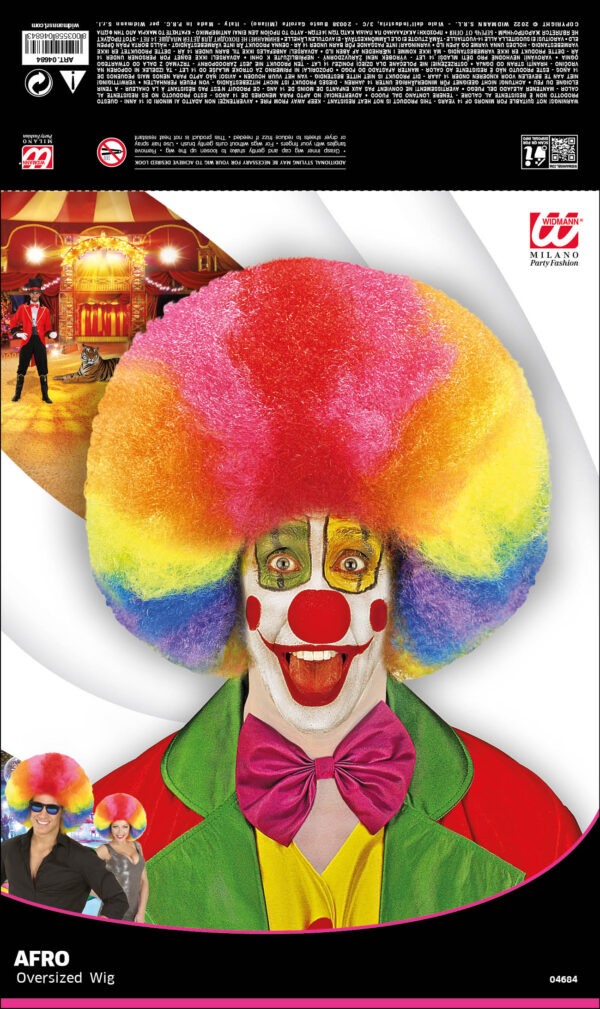 Parrucca Afro Sovradimensionata Multicolor - immagine 2