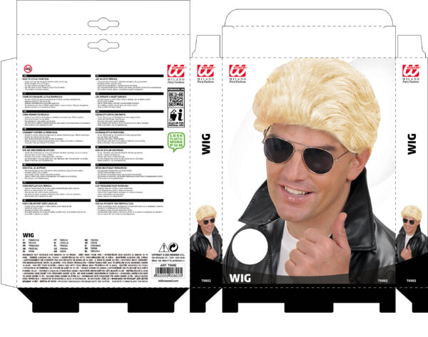 Parrucca Greaser Bionda - immagine 2