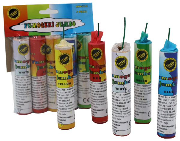 fumogeni jumbo  5 pezzi