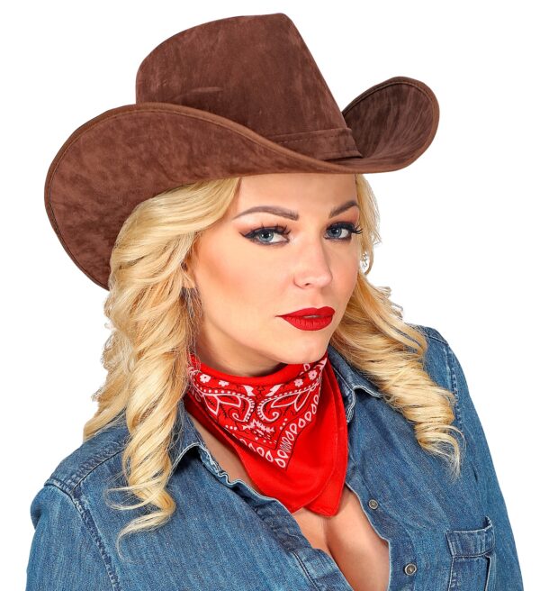 cappello cowboy marrone