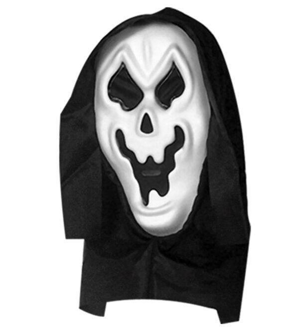 Maschera con cappuccio e occhi invisibili fantasma bianco