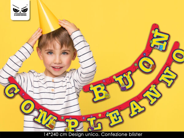 Banner buon compleanno 240cm