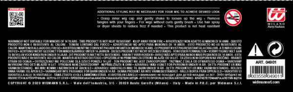 Parrucca spirito maligno nera 100cm - immagine 2