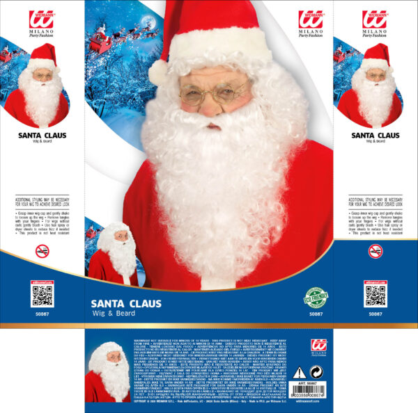 Parrucca babbo natale con barba - immagine 2