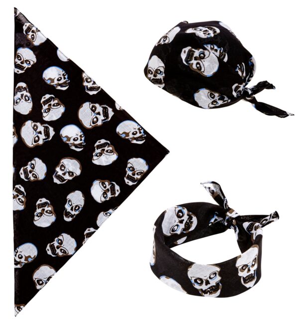Bandana teschi 55x55cm 100% cotone