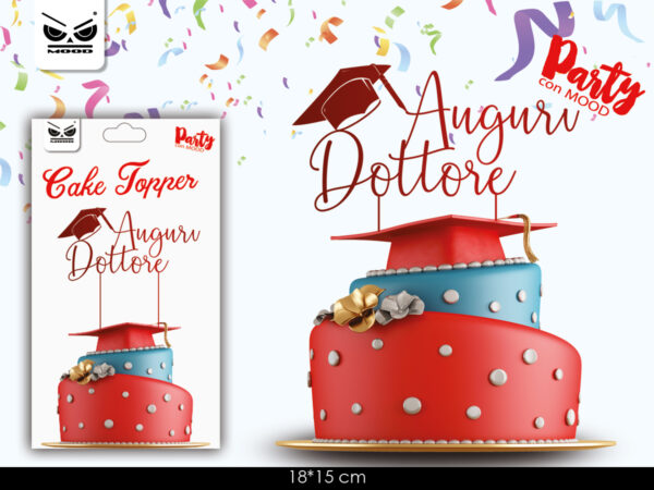 Cake topper "Auguri Dottore"