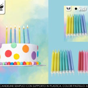 Candelina macaron 8 colori