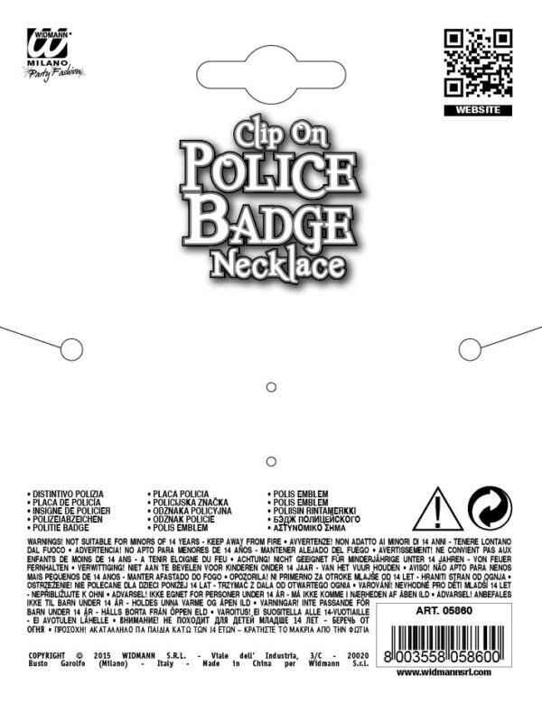 Distintivo di polizia clip on - immagine 2