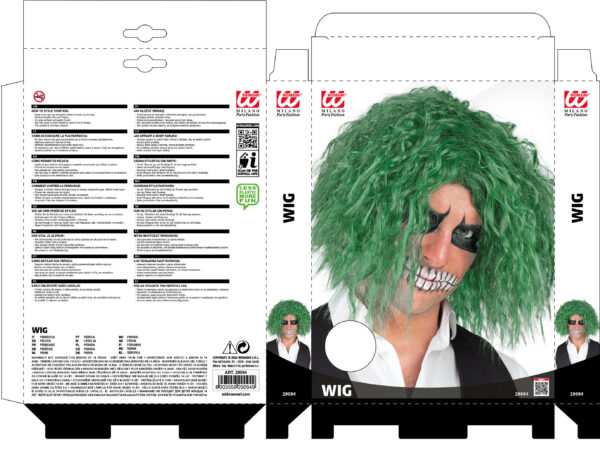Parrucca sinister clown verde - immagine 2