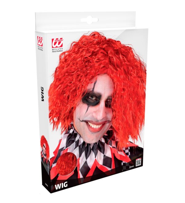 Parrucca sinister clown rossa