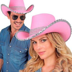 Cappello cowgirl party rosa