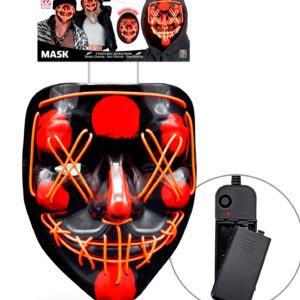 Maschera spaventosa a led rossi