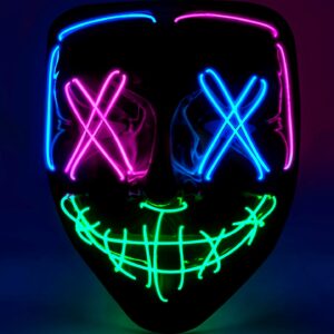 Maschera spaventosa a led multicolor