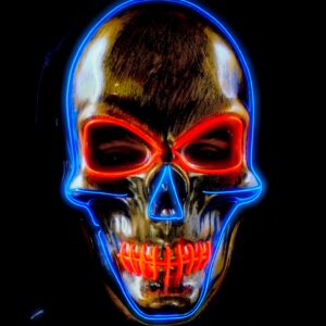 Maschera teschio Oro led colorati