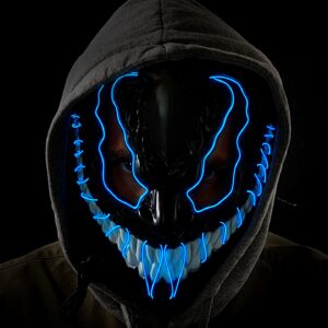 Maschera mostro con led blu