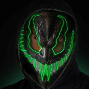 Maschera mostro con led verdi