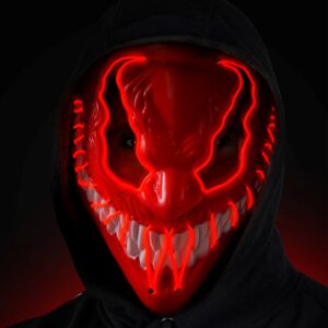 Maschera mostro con led rossi