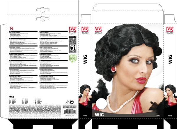 Parrucca Betty nera - immagine 2